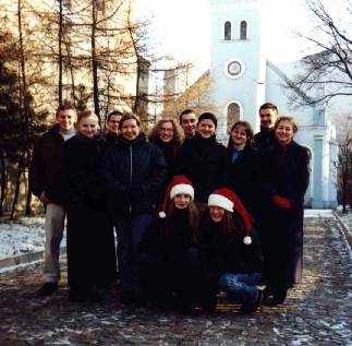 Uczestnicy po jednym z pierwszych spotkań w zimową niedziele 2002